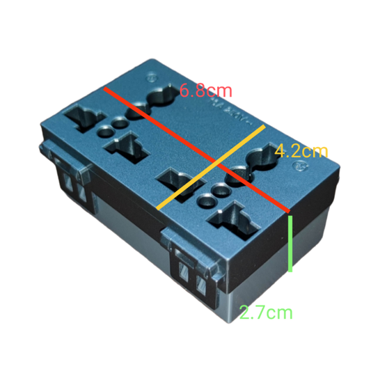 Omni Duplex Universal Outlet with Ground Designer Series Graphite 16A 250V DWU-402