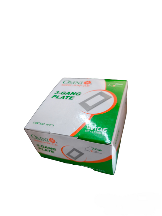 Omni 3 Gang Plate Stainless Series Wide WWP-113S(10PCS)