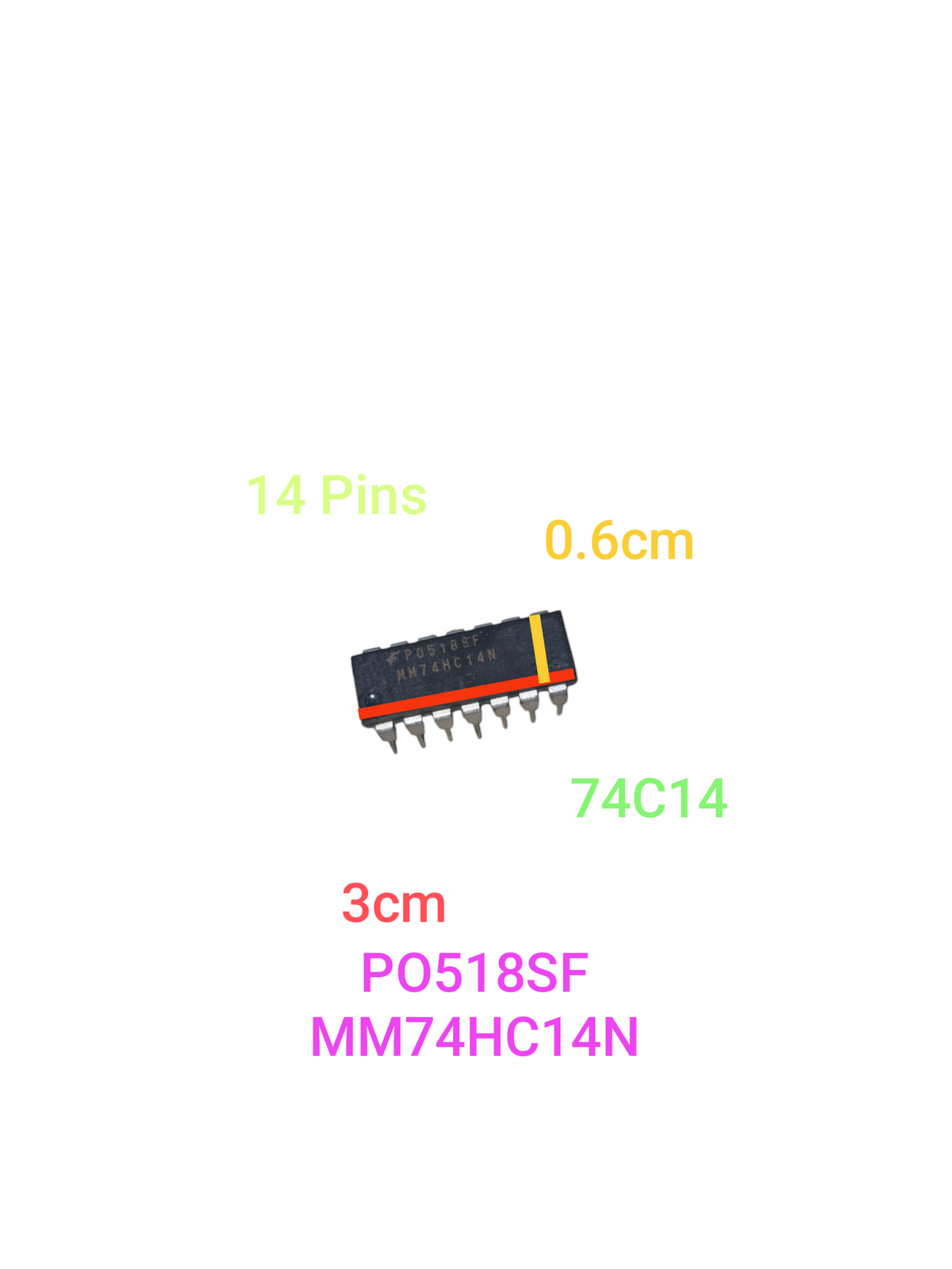 IC 74C14 PO518SF MM74HC14N