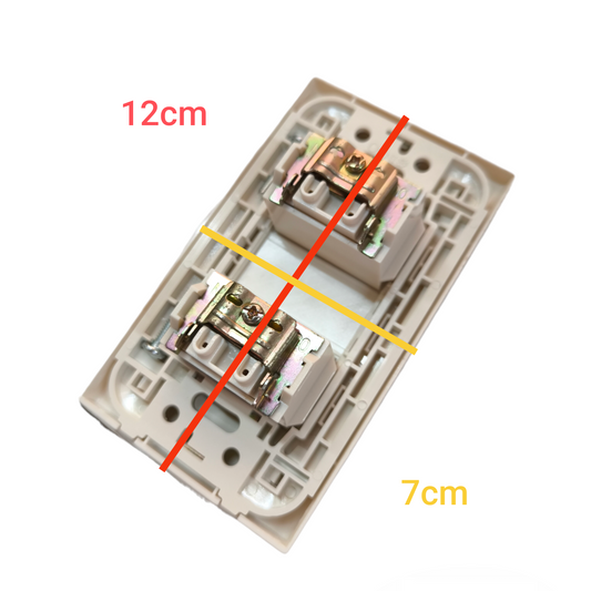 Omni 2 Gang Cable TV Outlet with Plate WWP-112+(WWV-301x2)
