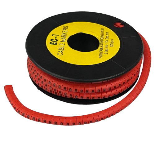 Grippes Cable 8 Marker Red 2.6mm to 4.2mm cable management spiral wrap roll