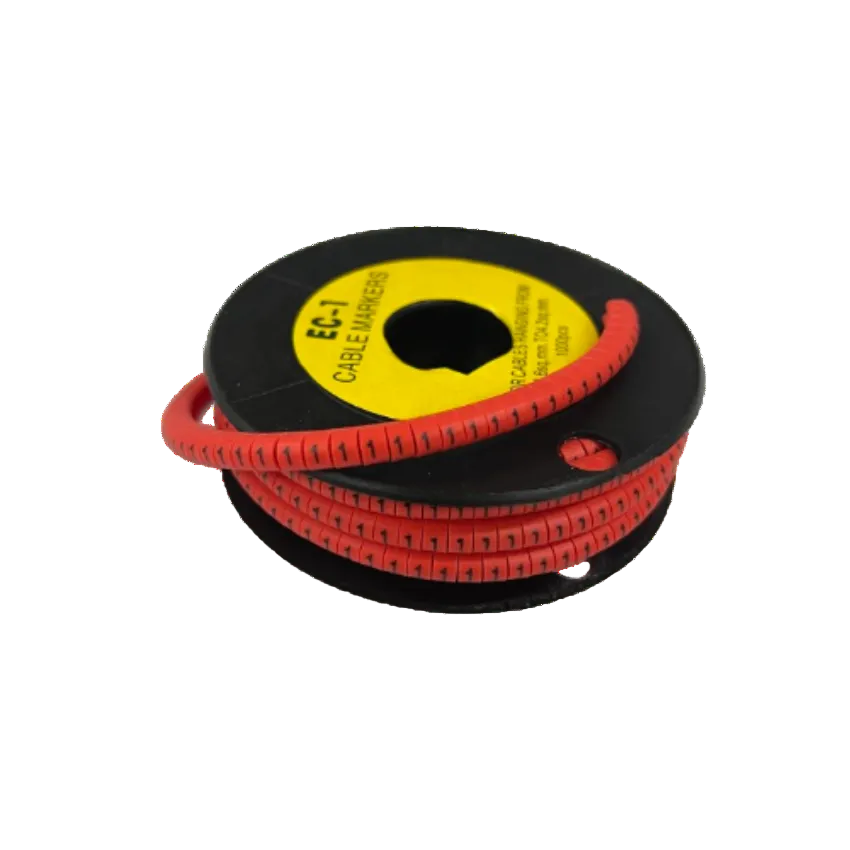 Grippes Cable Marker 1 - Red on a spool for organizing and labeling cables effectively
