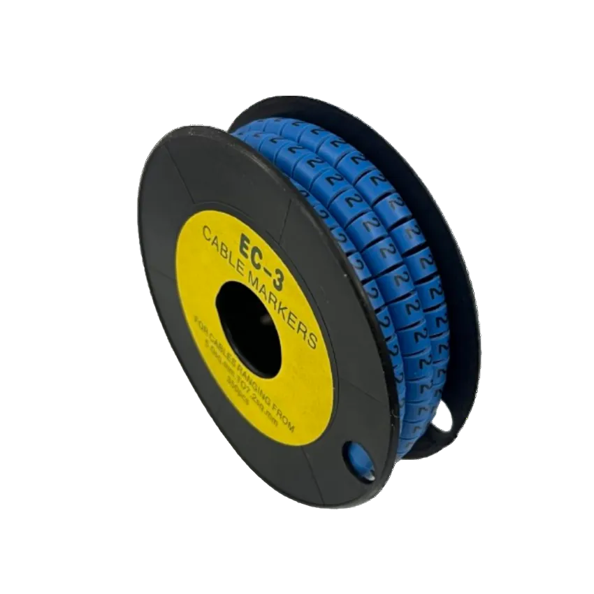 Grippes Cable Marker Blue - 2 Roll for Organizing and Identifying Cables Easily