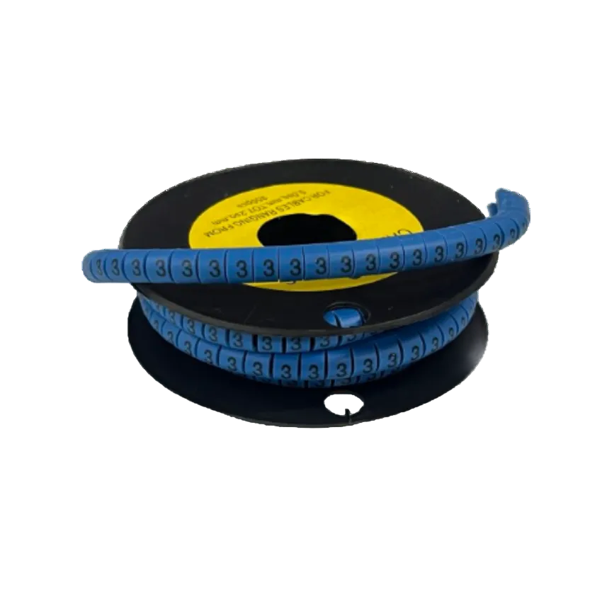 Grippes Cable Marker Blue - 3 on a spool, perfect for organizing and identifying cables easily