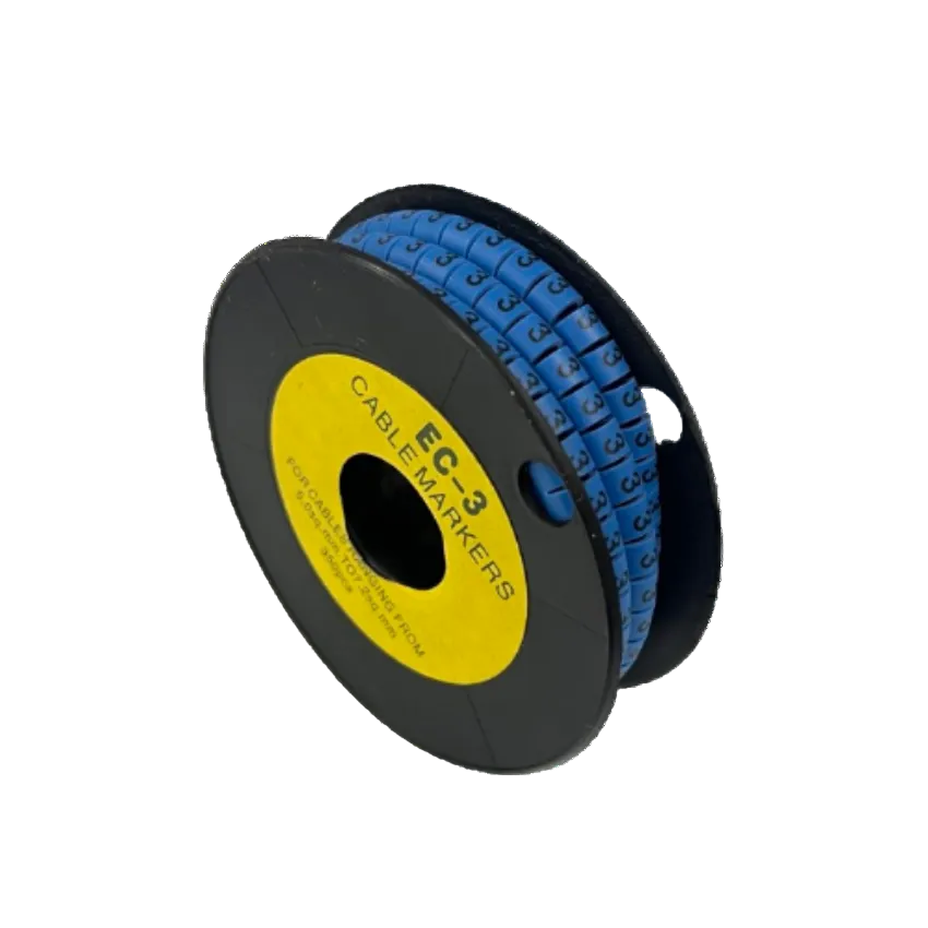 Grippes Cable Marker Blue - 3 on a spool for organizing and labeling cables easily