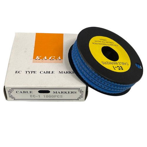 Grippes Cable Marker Blue - N in a roll with 1000 pieces for effective cable management