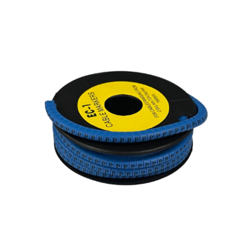 Grippes Cable Marker Blue - P on a roll for efficient cable management and organization