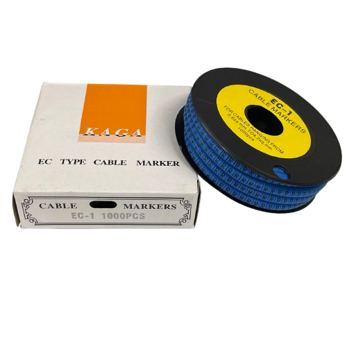 Grippes Cable Marker Blue - R Roll with 1000 Pieces for Organized Cable Management