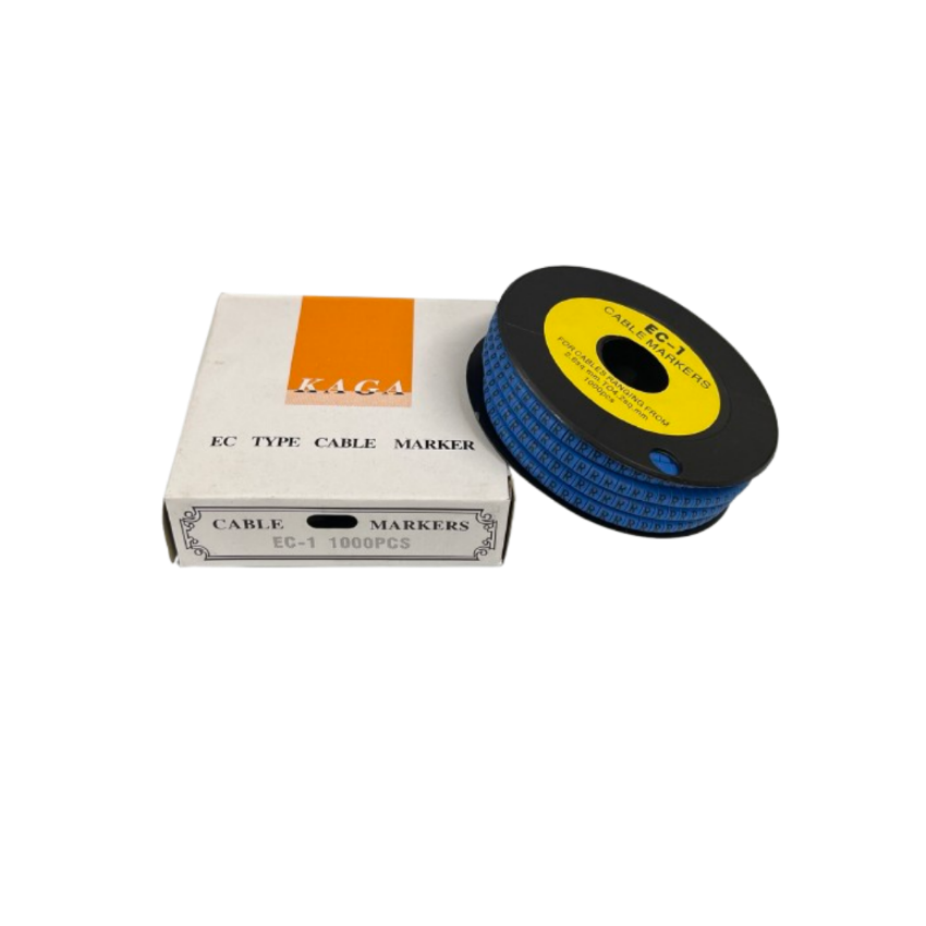 Grippes Cable Marker Blue - R Roll with 1000 Pieces for Organized Cable Management