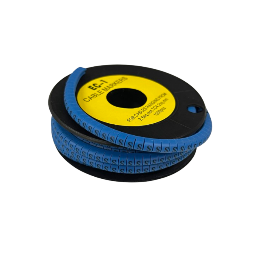 Grippes Cable Marker Blue - S on a spool for organizing and labeling cables effectively