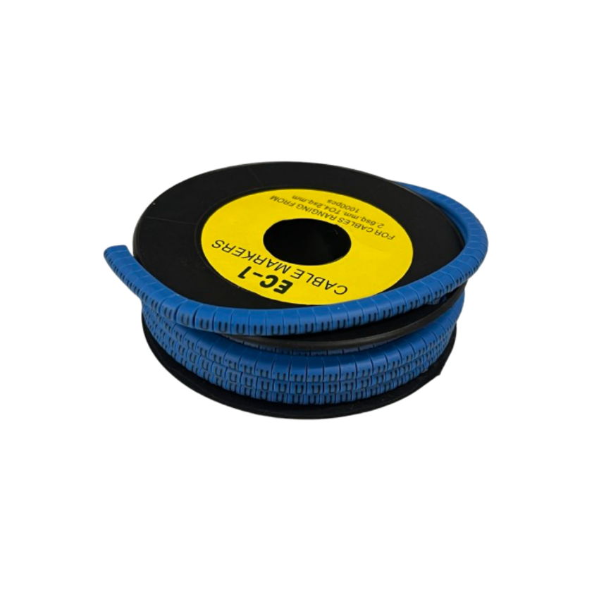 Grippes Cable Marker Blue - U on a spool for organized cable management in various applications