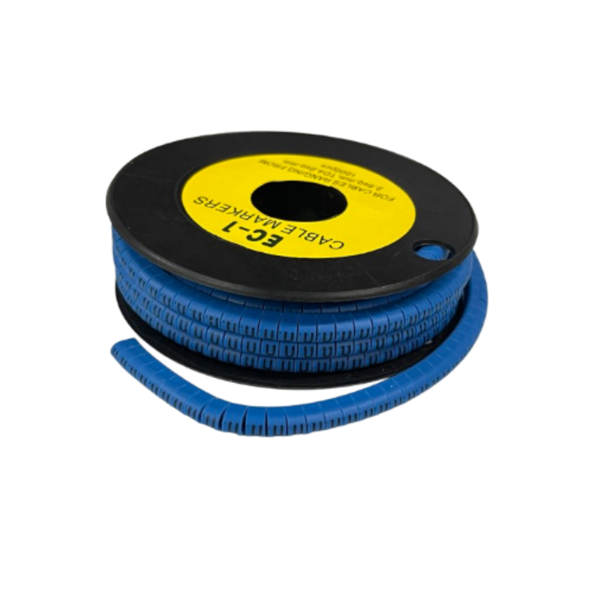 Grippes Cable Marker Blue - U on a spool for effective cable management and organization