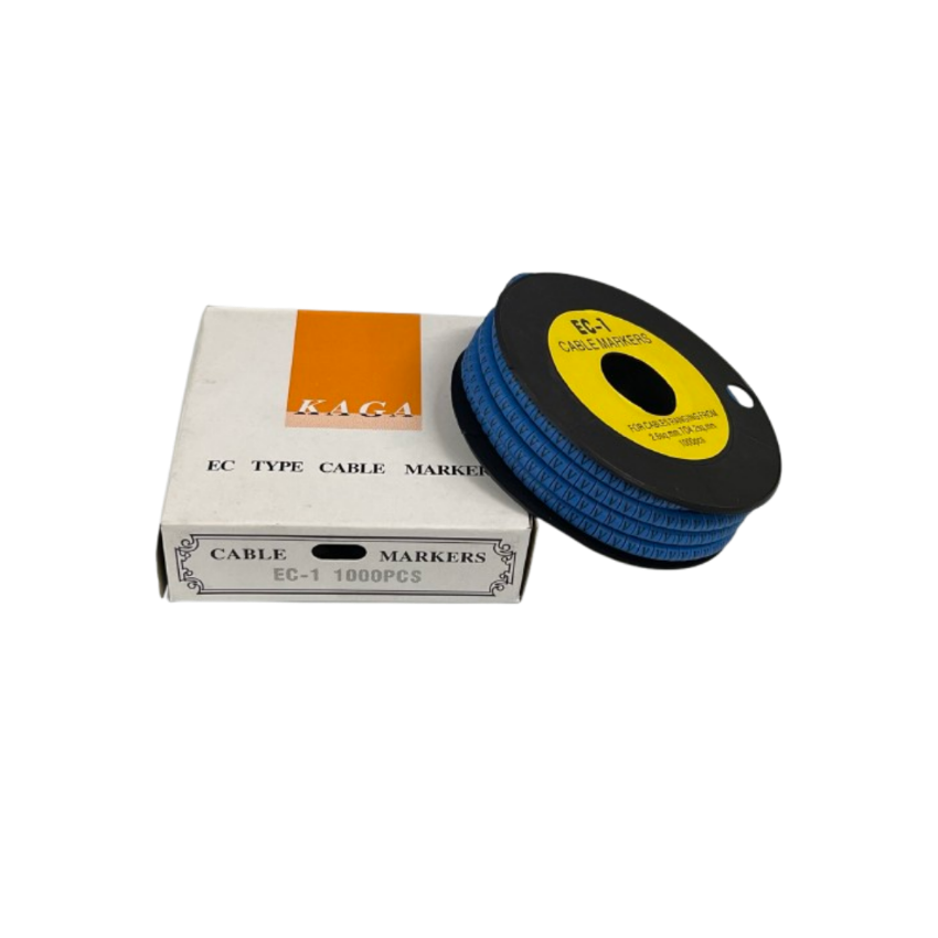 Grippes Cable Marker Blue - V roll with 1000 pieces for efficient cable organization