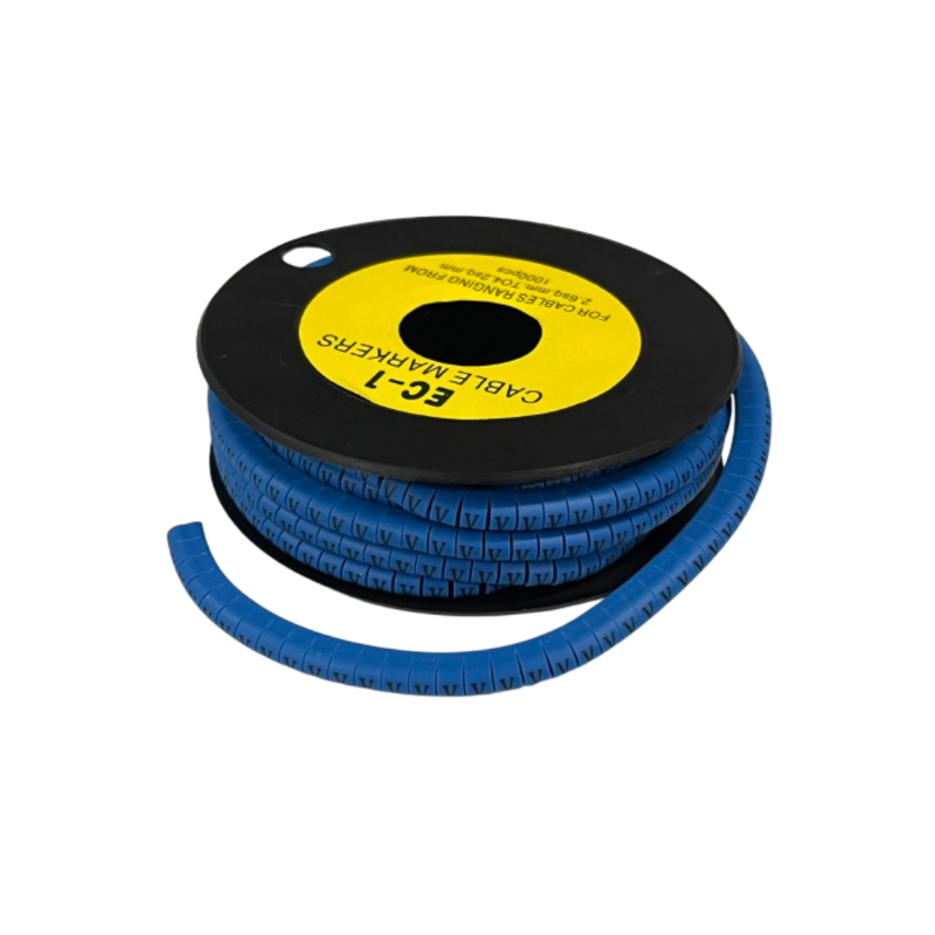 Grippes Cable Marker Blue - V on a roll, designed for organized cable management solutions