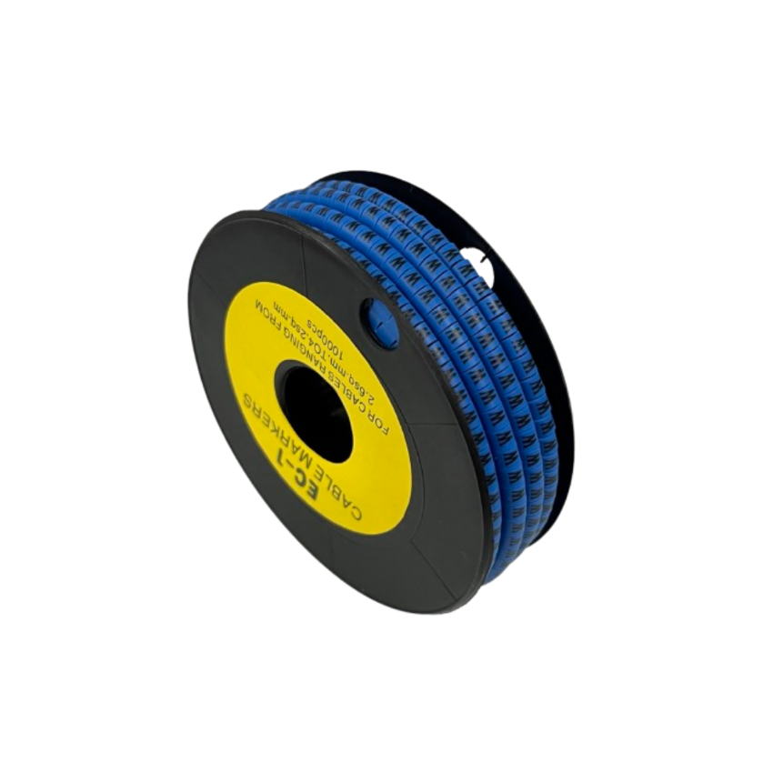 Grippes Cable Marker Blue - W on a roll for efficient cable management and organization