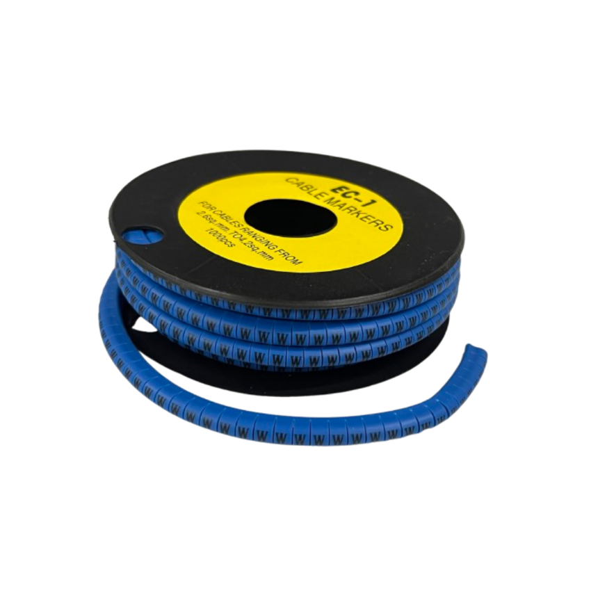 Grippes Cable Marker Blue - W on a roll for efficient cable organization and labeling