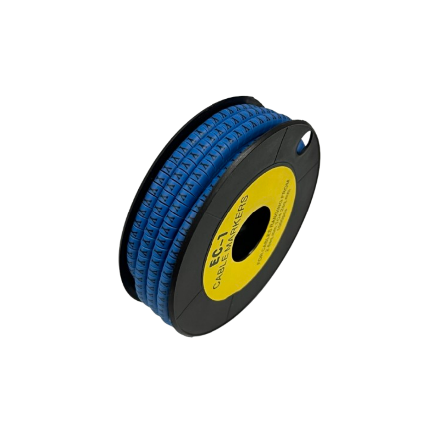 Grippes Cable Marker Blue - Y on a spool for organized cable management solutions