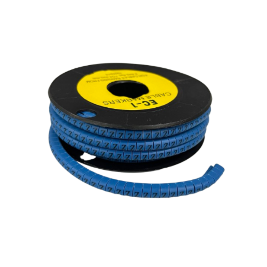 Grippes Cable Marker Blue - Z on a spool for organized cable management and labeling
