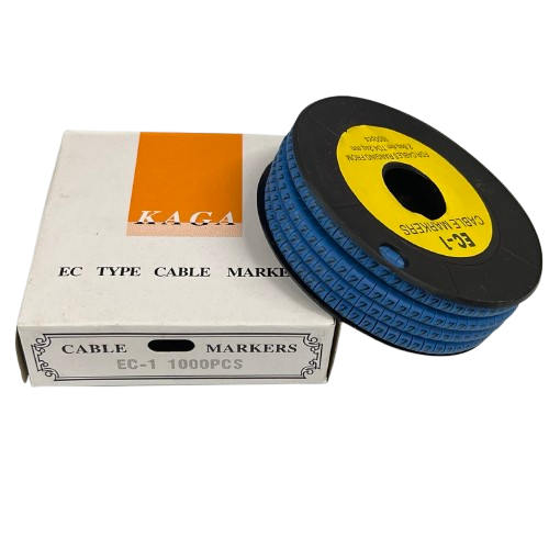 Grippes Cable Marker Blue - Z on a spool, ideal for organizing and labeling cables efficiently