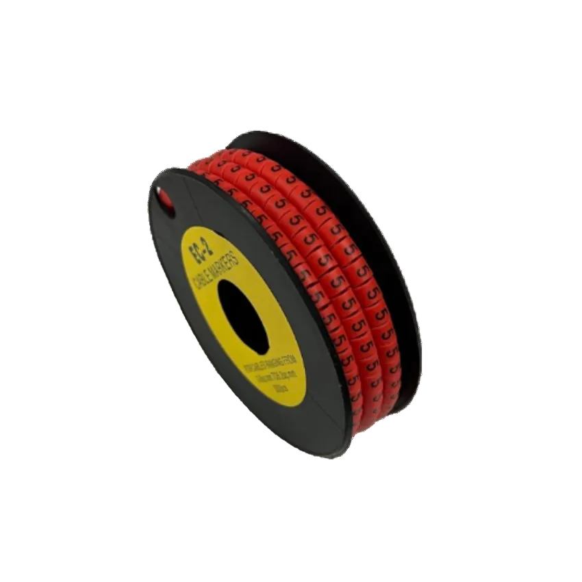 500pcs Cable Marker Red - 5 on a spool for organized cable management and easy identification