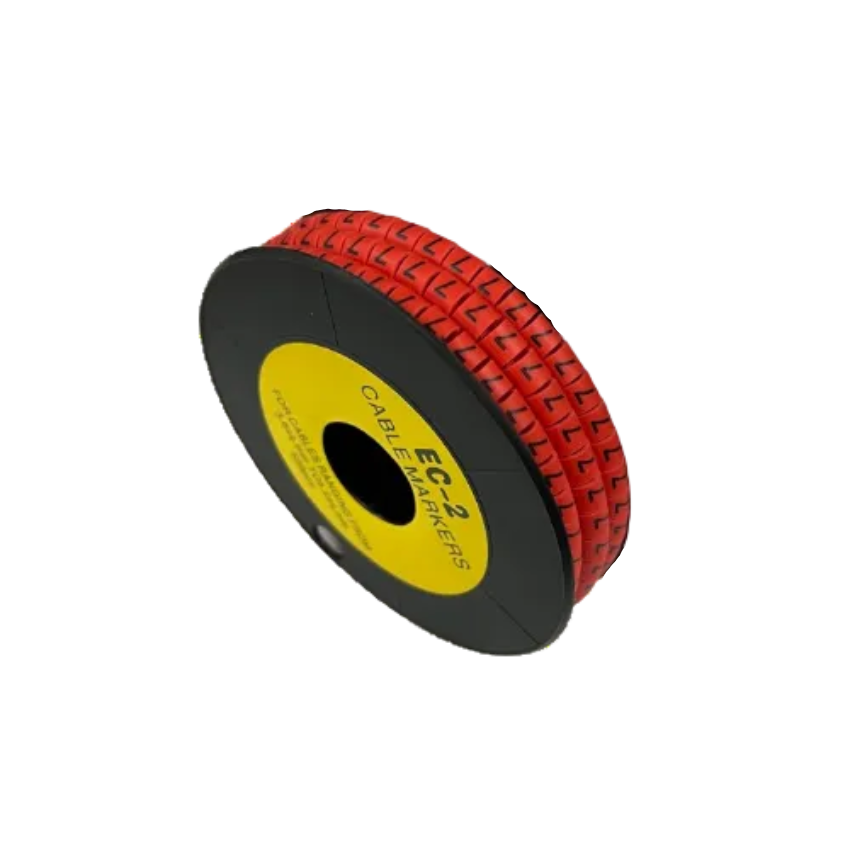 Grippes Cable Marker Red - 7 in a roll for organized cable management and identification