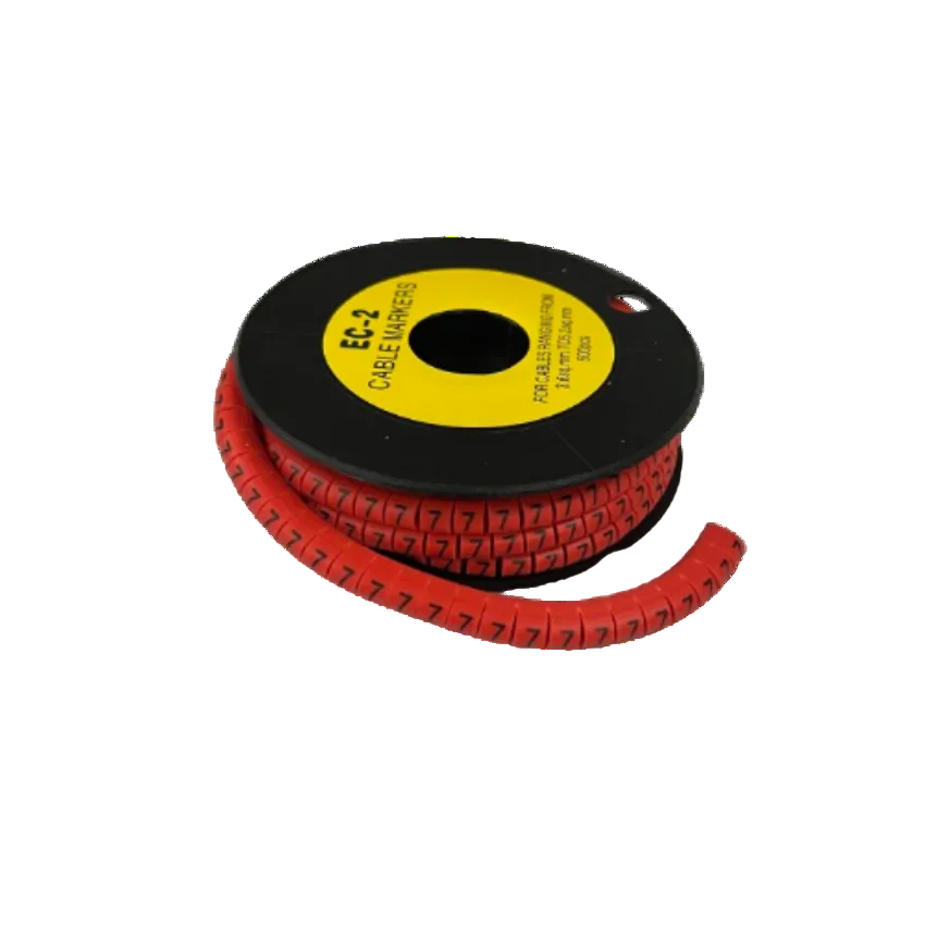 Grippes Cable Marker Red - 7 Roll for Efficient Cable Management and Organization