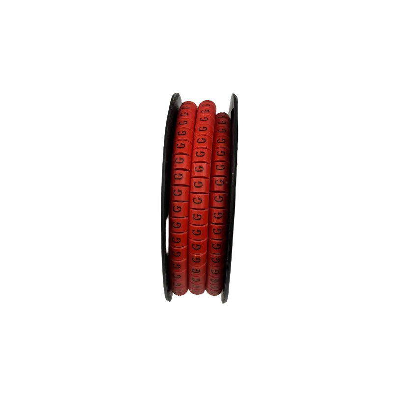 Grippes Cable Marker Red - G on a spool for organized cable management and easy identification