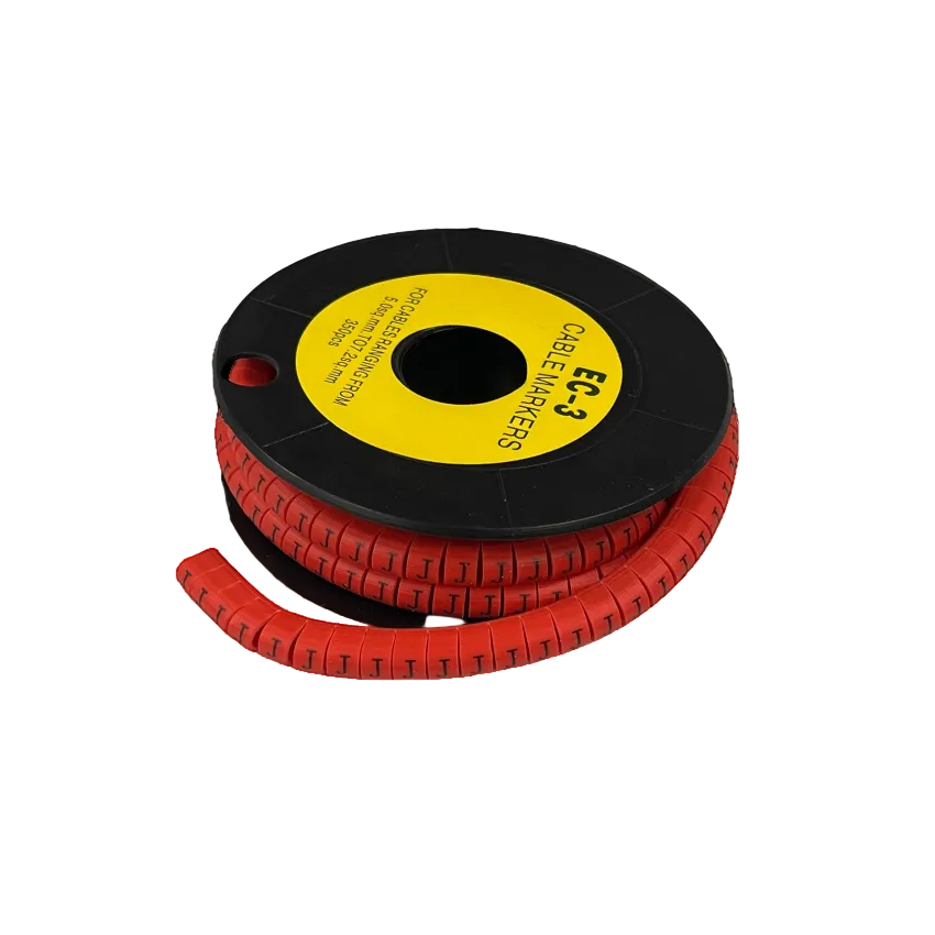Grippes Cable Marker Red - J for organized cable management in various installations