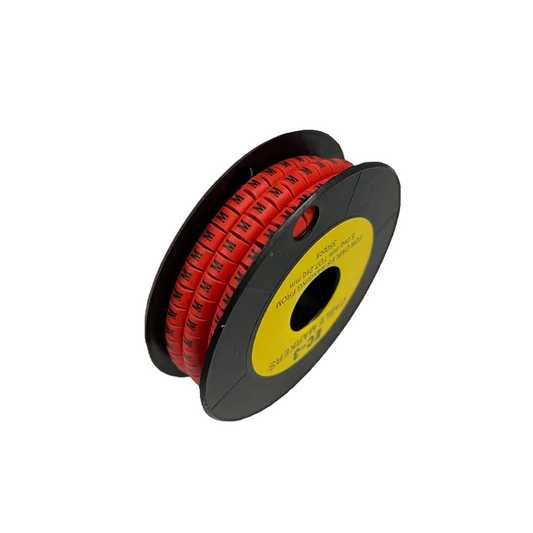 Grippes Cable Marker Red - M on a spool for organized and efficient cable management