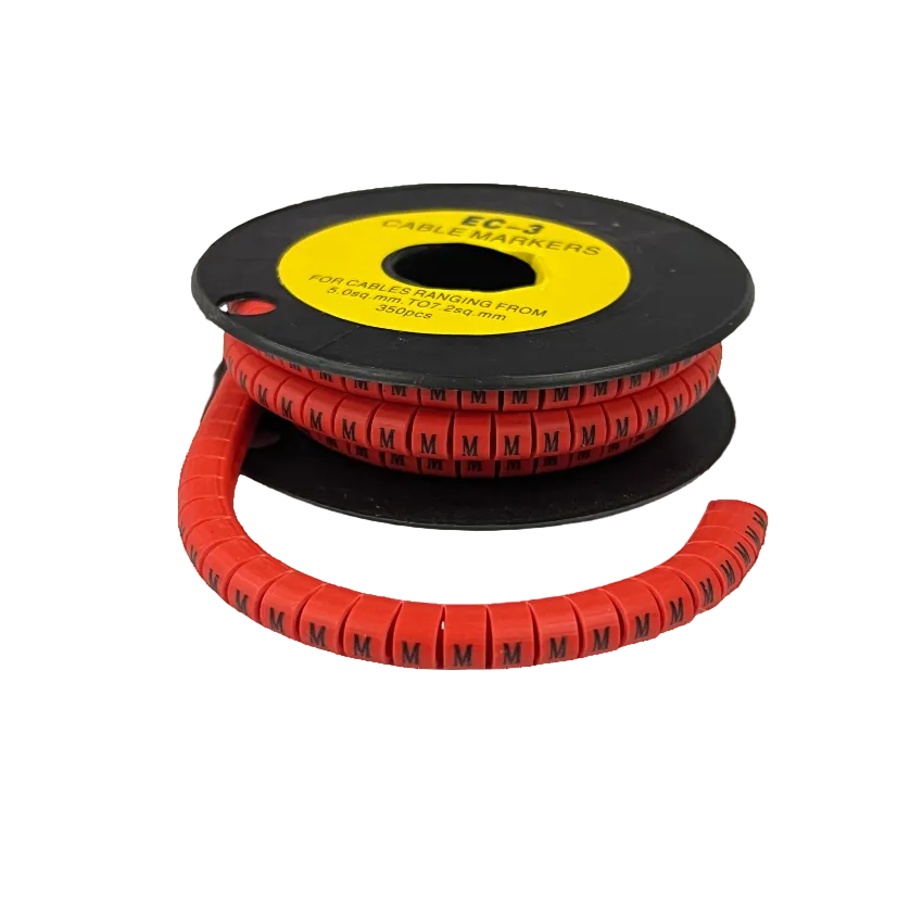 Grippes Cable Marker Red - M on a spool for organizing cables from 6mm to 28mm in diameter