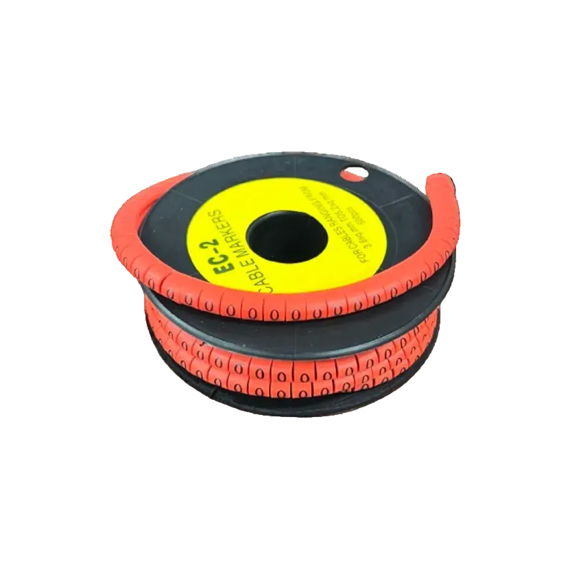 Grippes Cable Marker Red - O on a spool designed for organized cable management and identification