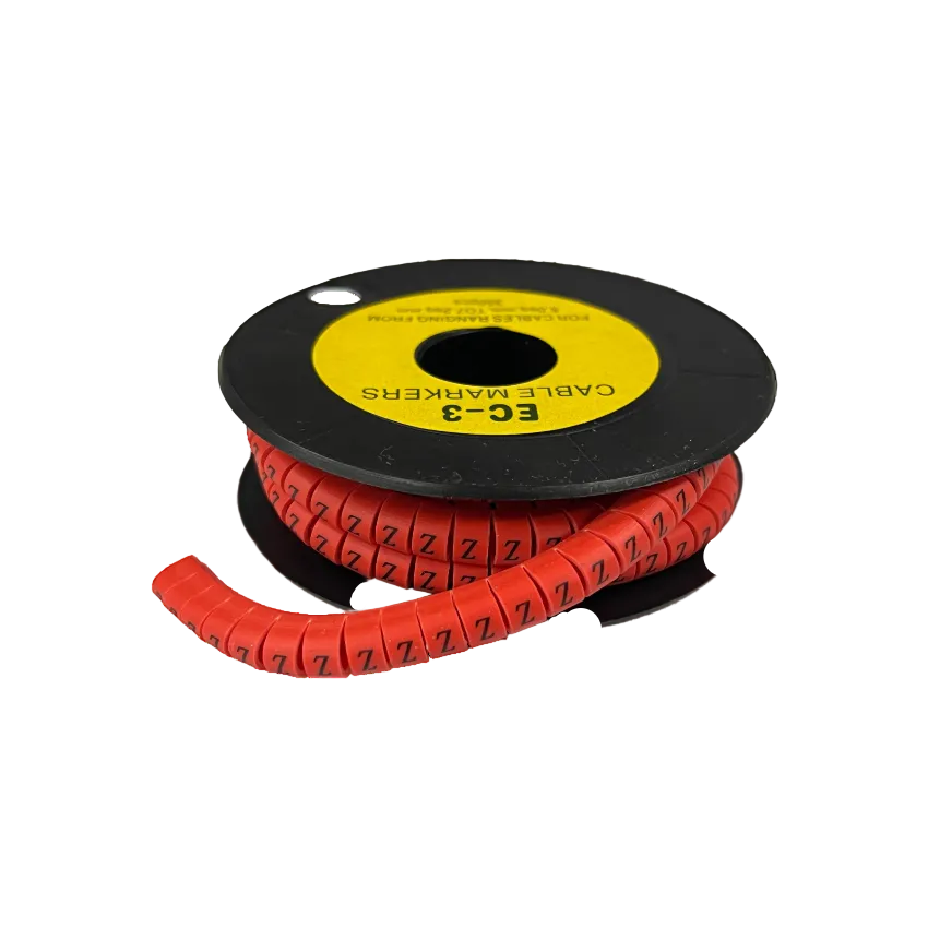 Grippes Cable Marker Red - Z on spool, ideal for organizing and identifying cables