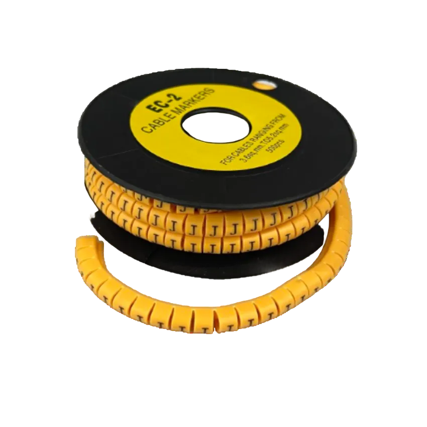 Grippes Cable Marker Yellow - J on a spool for effective cable management and organization
