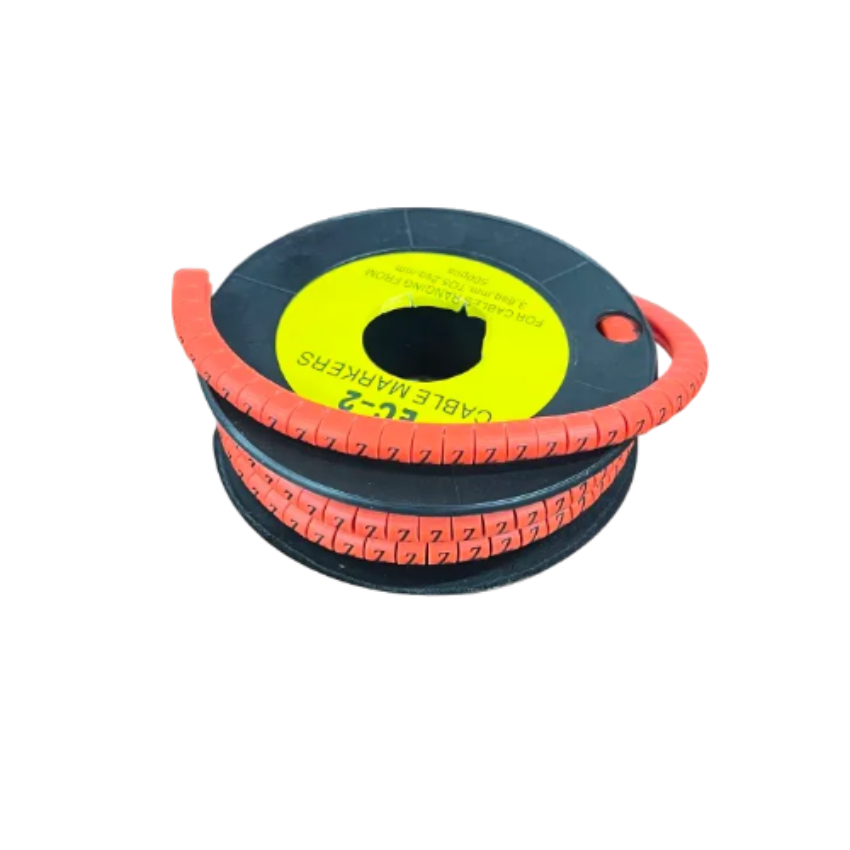 Grippes Cable Marker Z - Red on a spool for organizing and labeling cables efficiently