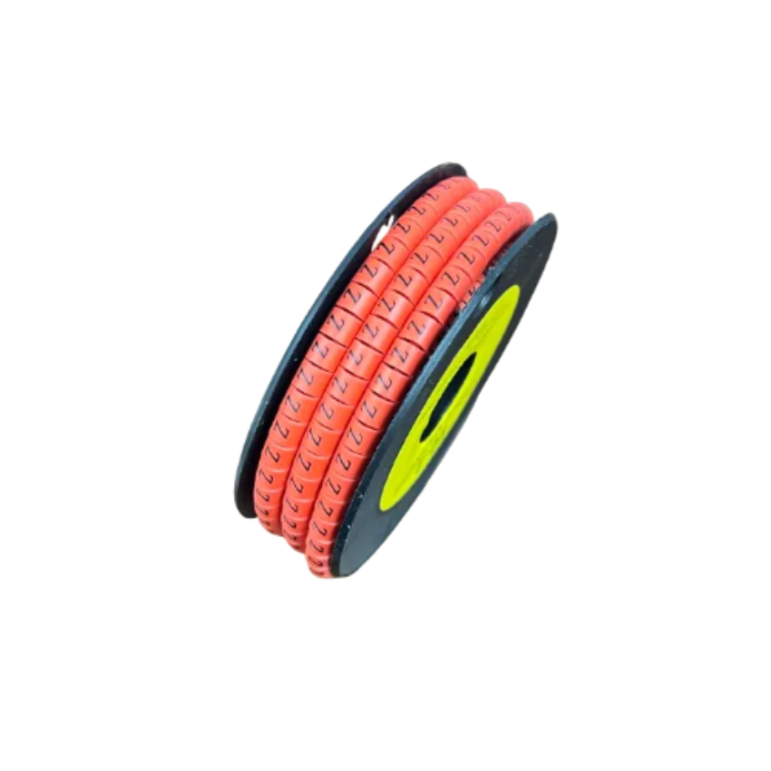 Cable Marker Z - Red on a spool for organized cable management and easy identification