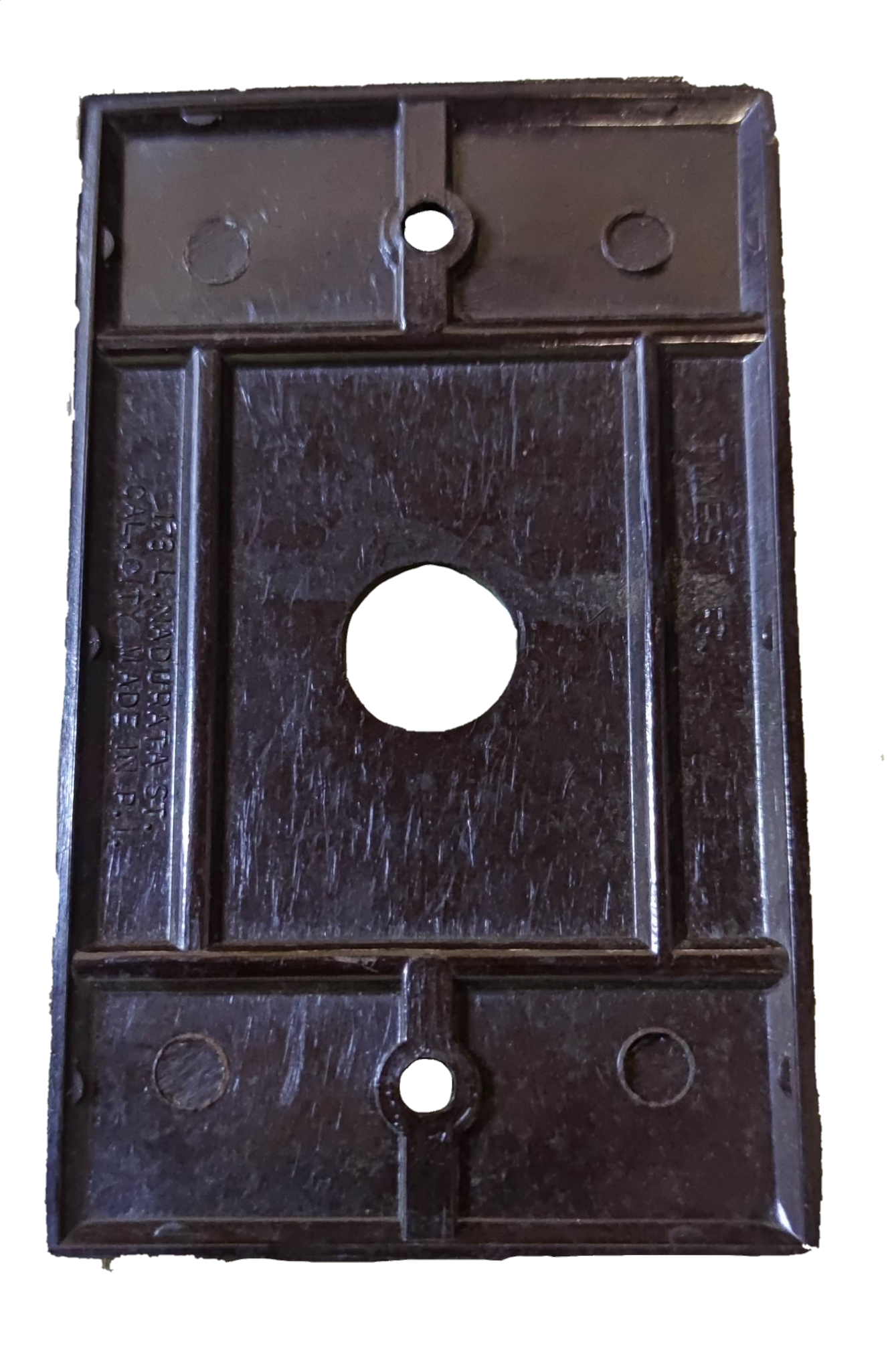 Electx Electrical Supply black Cable Plate Cover Bakelite for power points and switches