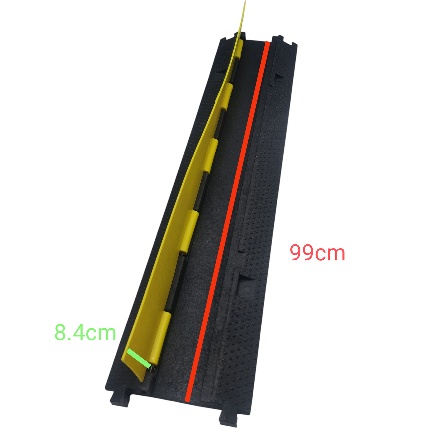 Grippes cable ramp protector 1 channel for safe cable management and vehicle traffic