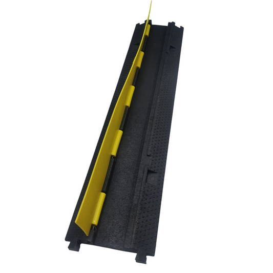 Grippes cable ramp protector 1 channel made of durable rubber for safe cable management