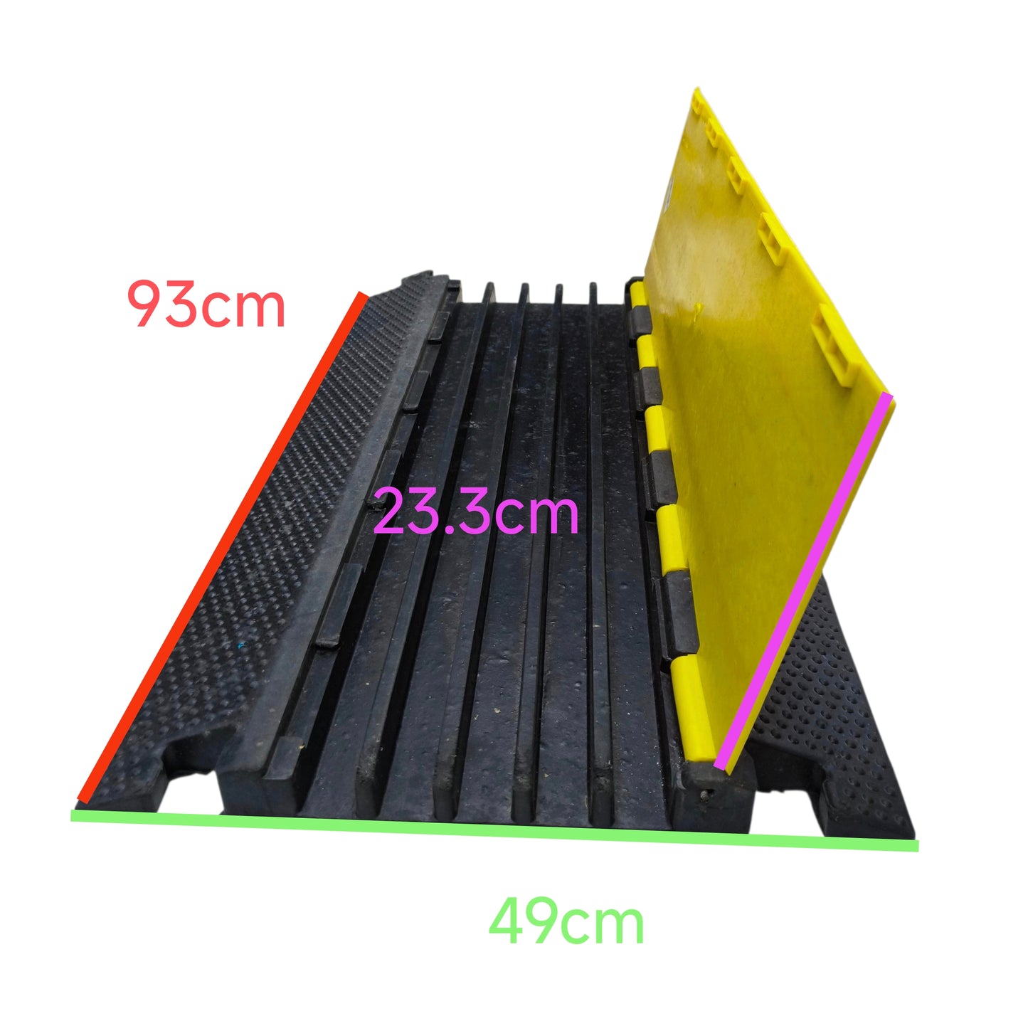 Grippes Cable Ramp Protector 5 Channel in black and yellow for effective cable management and safety