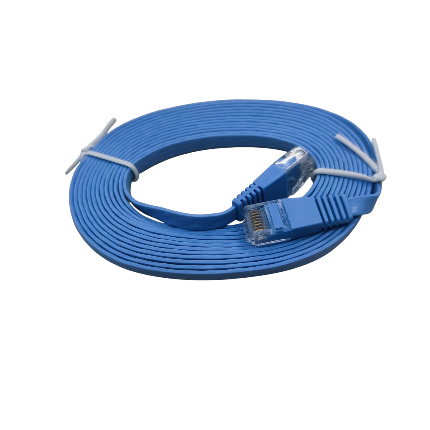 Blue CAT 6 flat patch cable 3 meters for high-speed network connections and easy routing