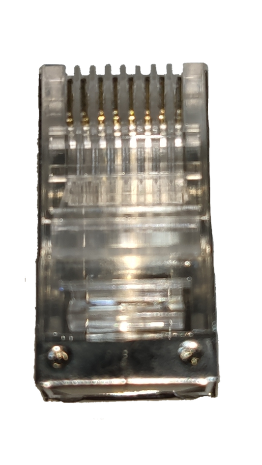 AMP CAT 6E shielded RJ45 connectors designed for high-speed network connections