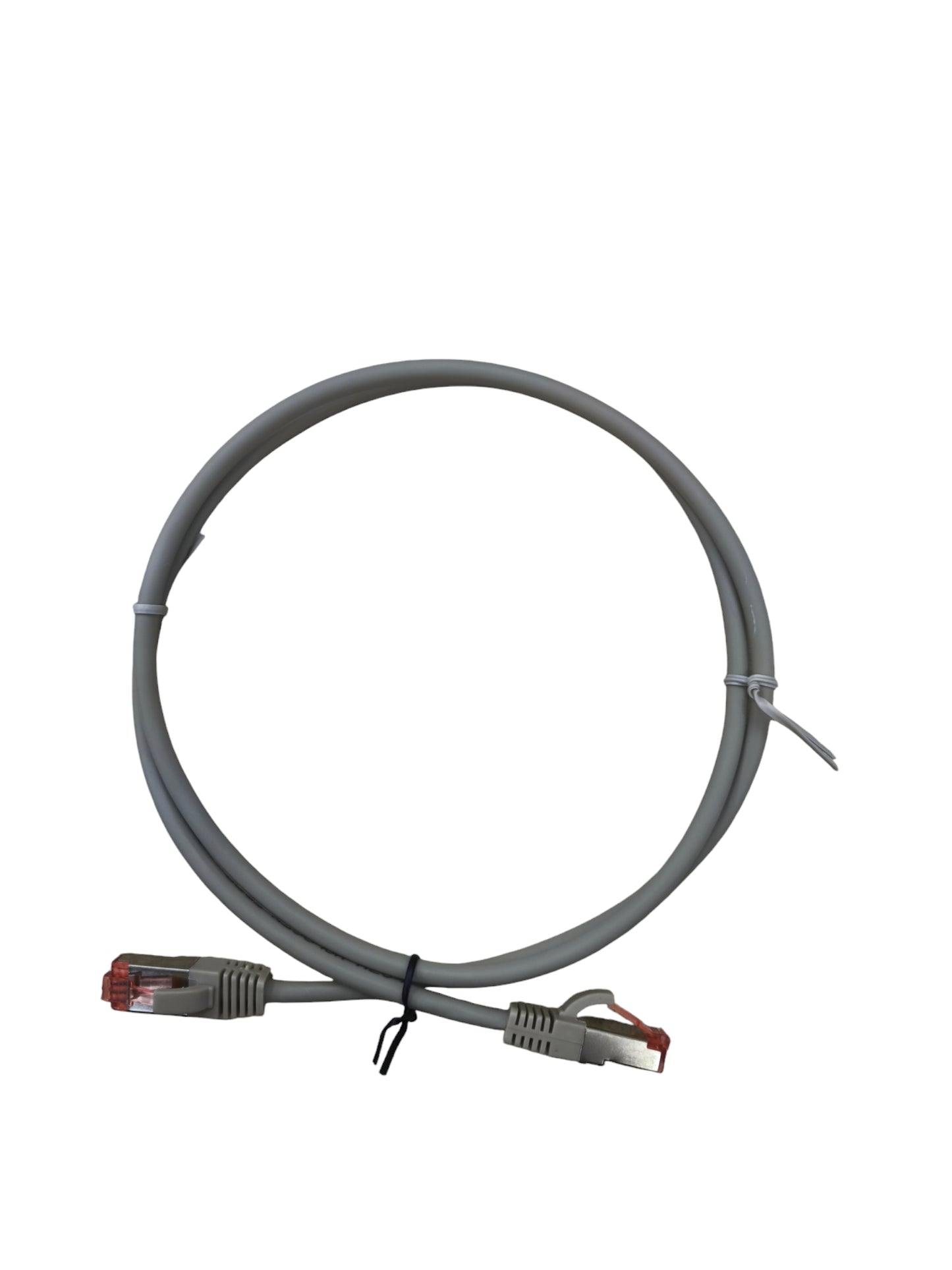 White CAT6 patch cable white with RJ45 connectors for high-speed network connections