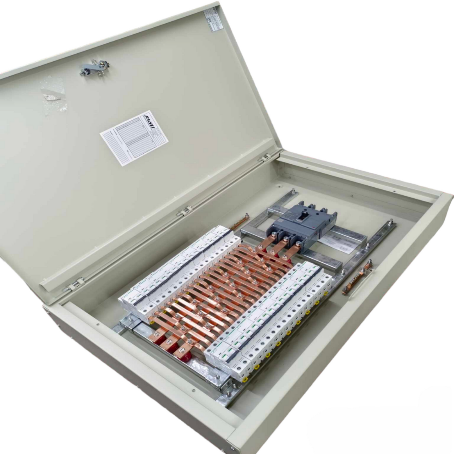 Panel Board for EZC250F 225A 25KAIC 3 Pole Main and 18 Branches 6KAIC 2 Pole Miniature ( Schneider), 3 Pole Main 2 Pole 18 Branches