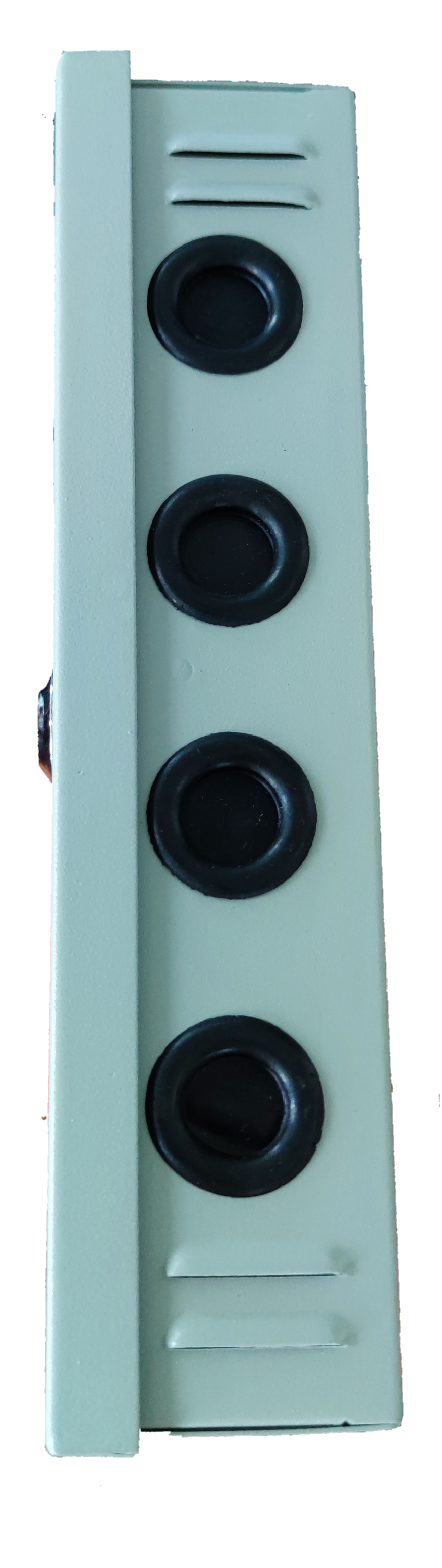 Electx Electrical Supply CCTV Power Supply 12V 15A 220V 9 Channels unit side view with circular connectors