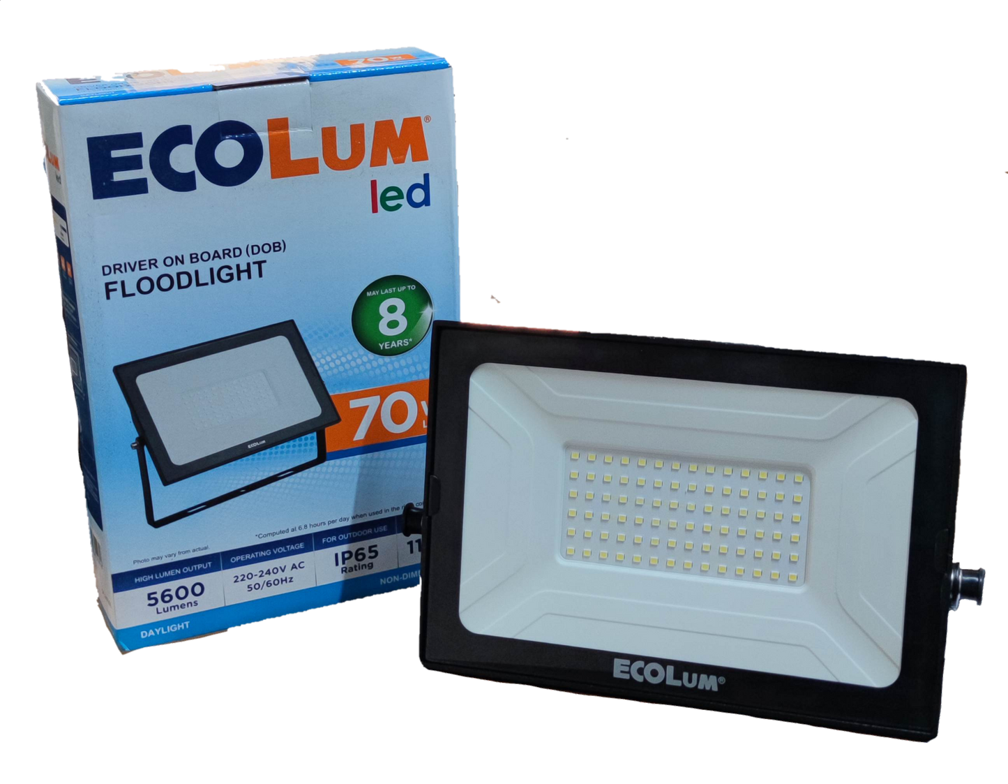 Ecolum 70W LED Flood Light 220V Daylight 6500K CFL3070DL