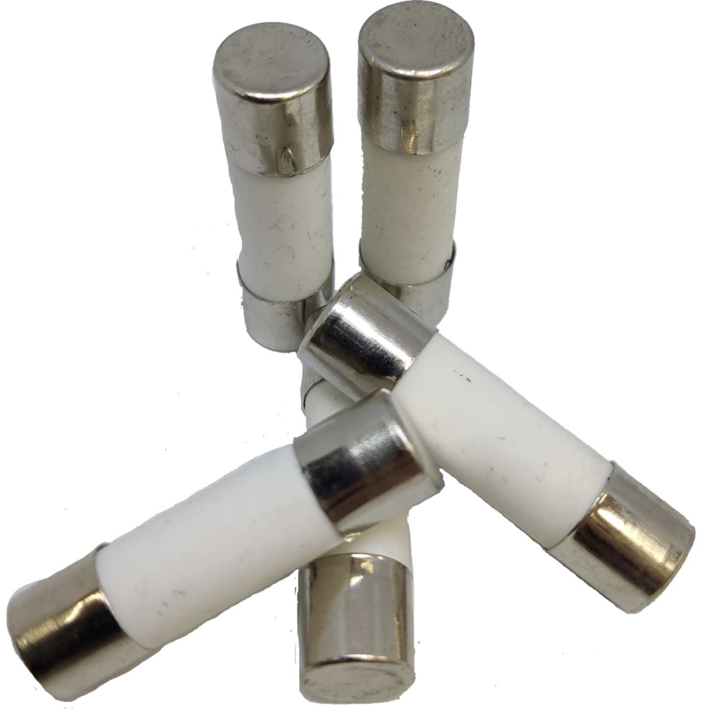 Ceramic Fuse 16A 10x38mm electrical parts with white ceramic body and metal end caps