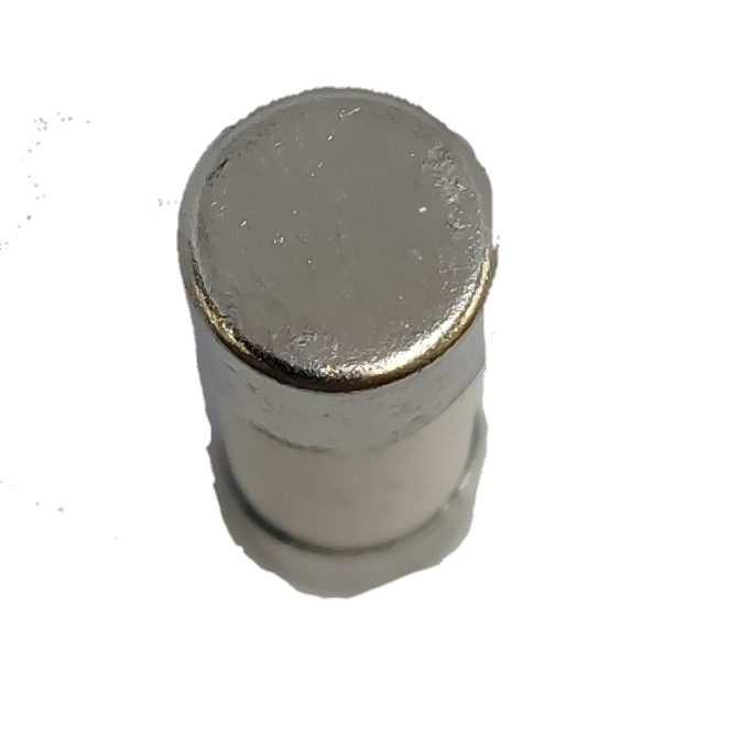 Ceramic Fuse 16A 10x38mm electrical component with metal end caps for circuit protection
