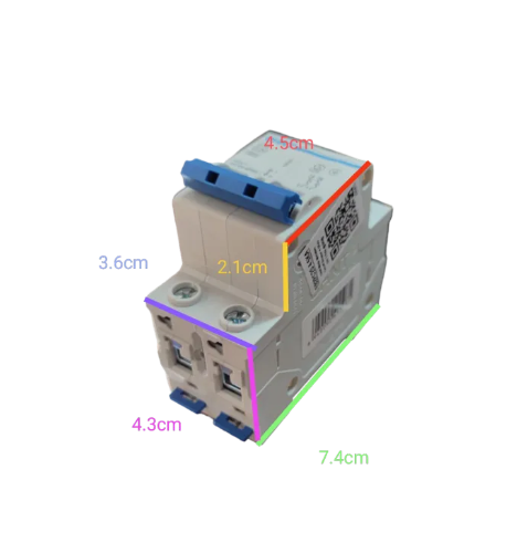 Chint 10A 2P Miniature Circuit Breaker 6KAIC with blue toggle switch and compact design