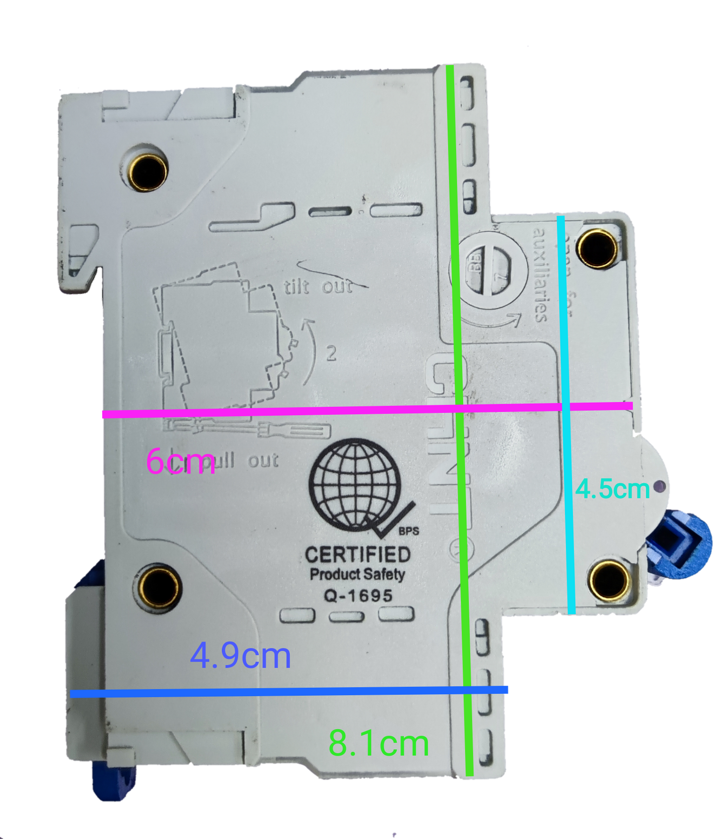 Chint 125A 3Pole Miniature Circuit Breaker 220V electrical component with certified product safety label
