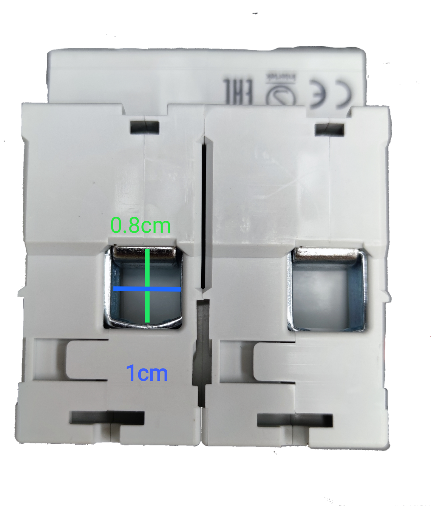 CHINT 125A MCB DIN rail electrical circuit breaker in white with metal connection points